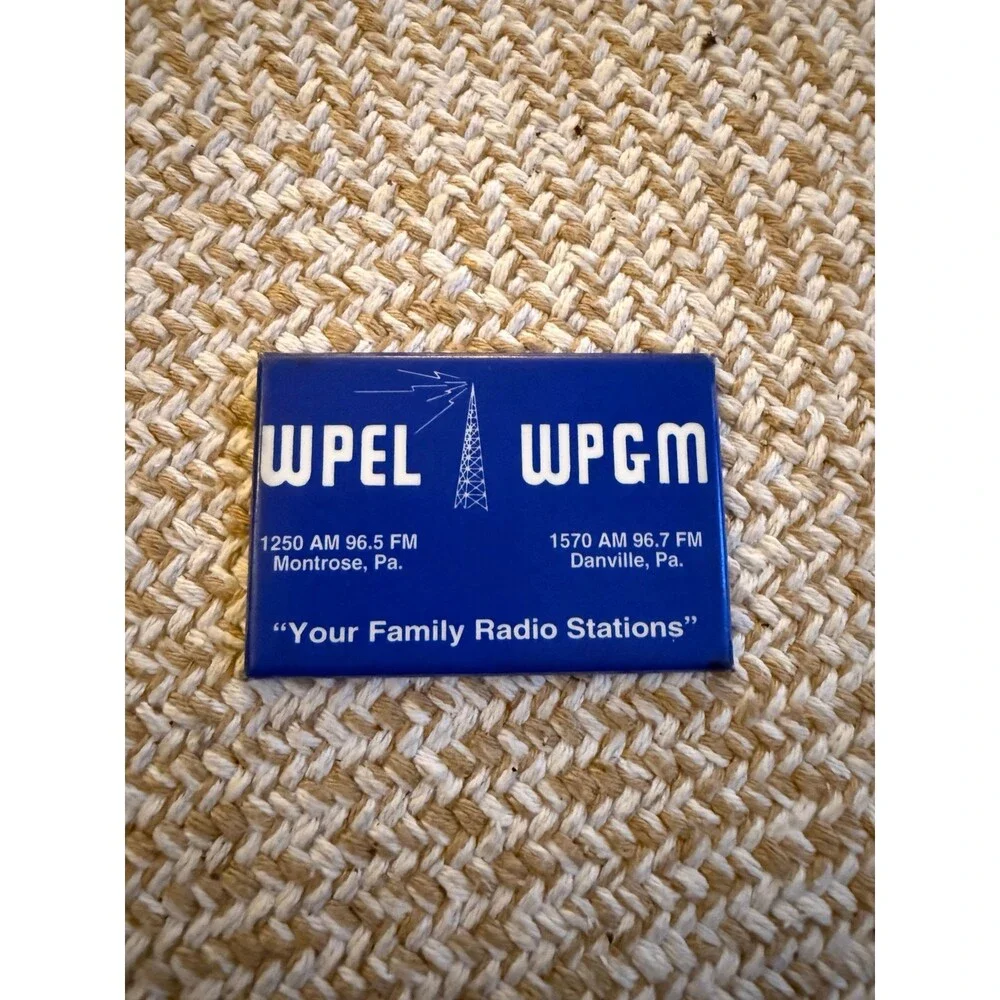 WPEL WPGM Radio Stations Vintage Promotional Mirror
